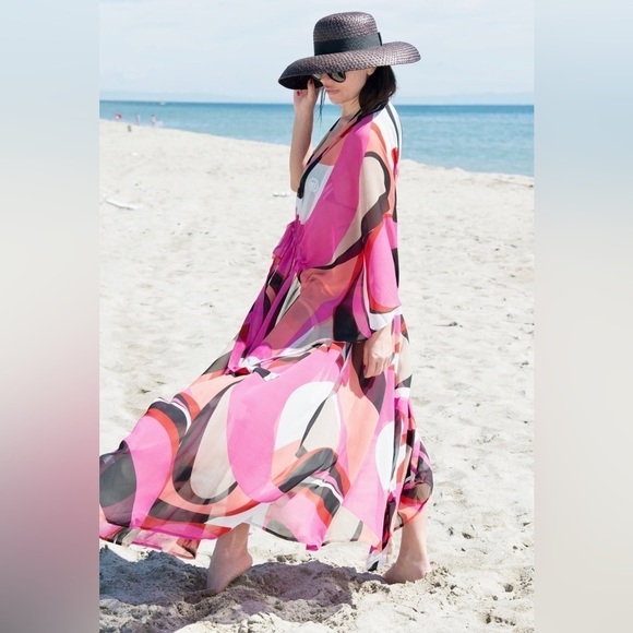 Classy Bohemian Swimsuit Coverup Beach Kaftan - Picture 7 of 8